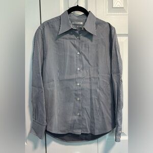 Mark Shale Blue Checkered Button Down Long Sleeved Shirt